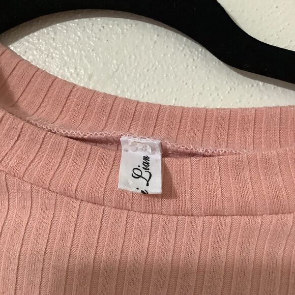 Yi Lhi Lian Pink Ribbed Bodycon Glam Club Feminine Keyhole Neck Mini Dress S - Picture 4 of 9